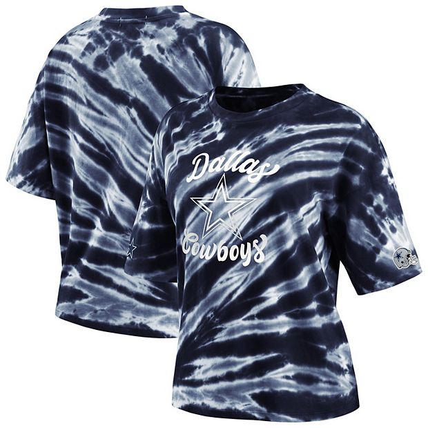 Women's WEAR by Erin Andrews Navy Dallas Cowboys Tie-Dye T-Shirt