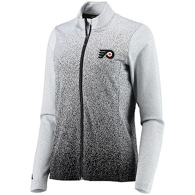 Women's Antigua White/Black Philadelphia Flyers Guide Desert Dry Full-Zip Jacket