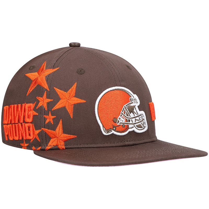 Mens Pro Standard Cleveland Browns Brown Stars Snapback Hat, BRN Brown