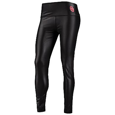 Women's ZooZatz Black Oklahoma Sooners Shine Liquid Leggings