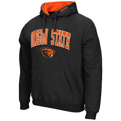 Men's Colosseum Black Oregon State Beavers Arch & Logo 3.0 Pullover Hoodie