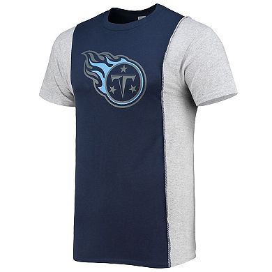 Men's Refried Apparel Navy/Heathered Gray Tennessee Titans Sustainable Split T-Shirt