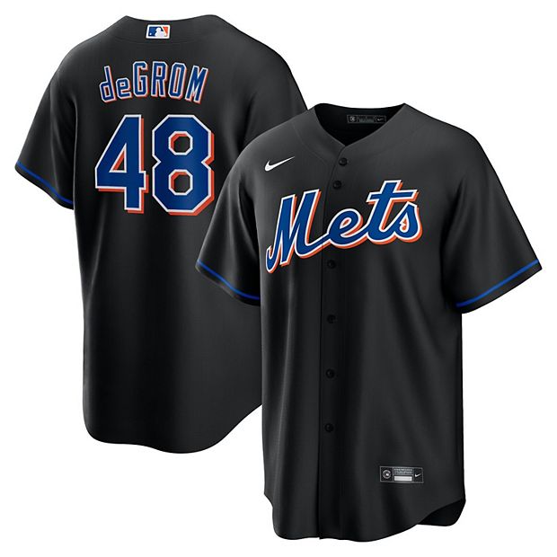 Men's Nike Jacob deGrom Black New York Mets 2022 Alternate Replica Player  Jersey