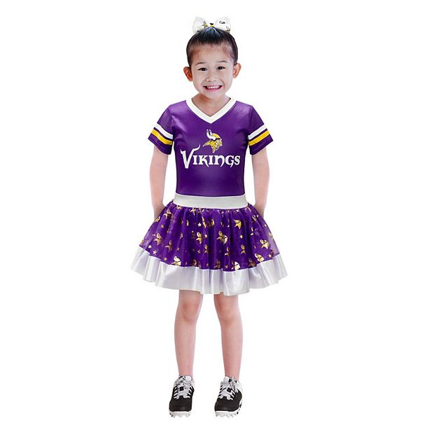 Girls Youth Purple Minnesota Vikings Spirit Two-Piece Cheerleader Set