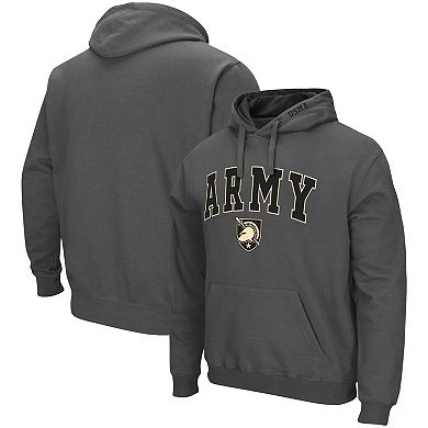 Men's Colosseum Charcoal Army Black Knights Arch & Logo 3.0 Pullover Hoodie