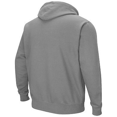 Men's Colosseum Heathered Gray Oregon State Beavers Arch & Logo 3.0 Pullover Hoodie
