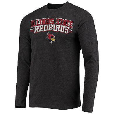 Men's Concepts Sport Red/Heathered Charcoal Illinois State Redbirds Meter Long Sleeve T-Shirt & Pants Sleep Set