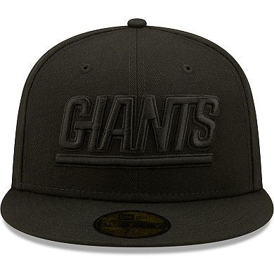 Men's New Era New York Giants Black on Black Alternate Logo 59FIFTY Fitted Hat