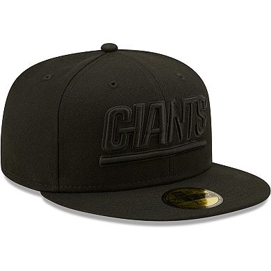 Men's New Era New York Giants Black on Black Alternate Logo 59FIFTY Fitted Hat