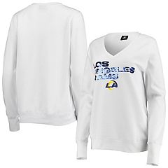 Lids Los Angeles Rams Cuce Women's Winners Square Neck Pullover Sweatshirt  - Black