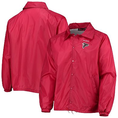Men's Dunbrooke Red Atlanta Falcons Coaches Classic Raglan Full-Snap Windbreaker Jacket
