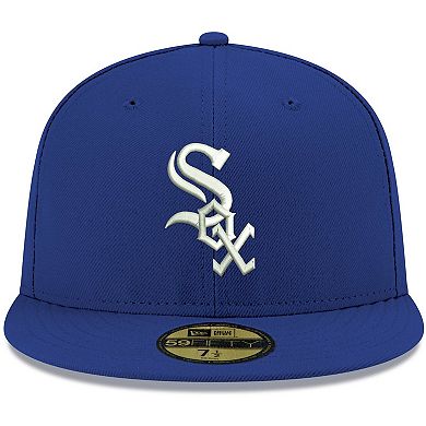 Men's New Era Royal Chicago White Sox White Logo 59FIFTY Fitted Hat