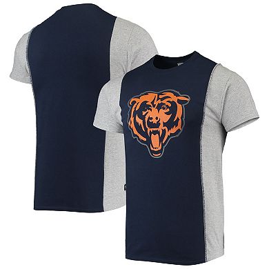 Men's Refried Apparel Navy/Heathered Gray Chicago Bears Sustainable Split T-Shirt