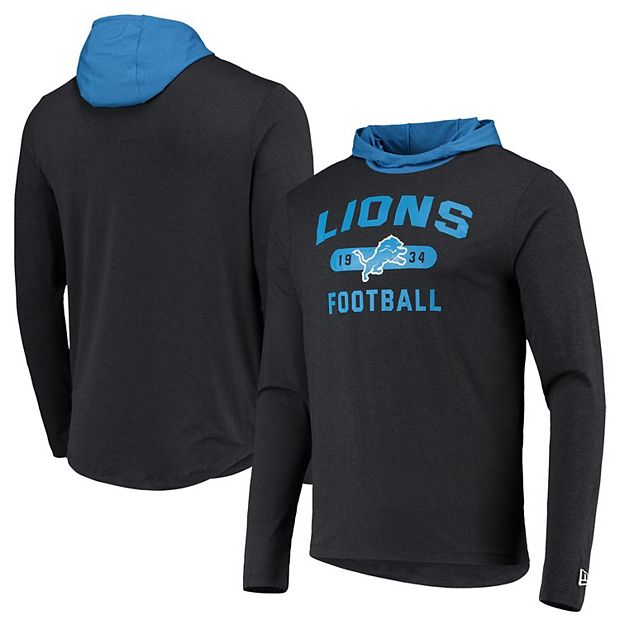 Detroit Lions Neutral Colour Logo Long Sleeve T-Shirt - Mens