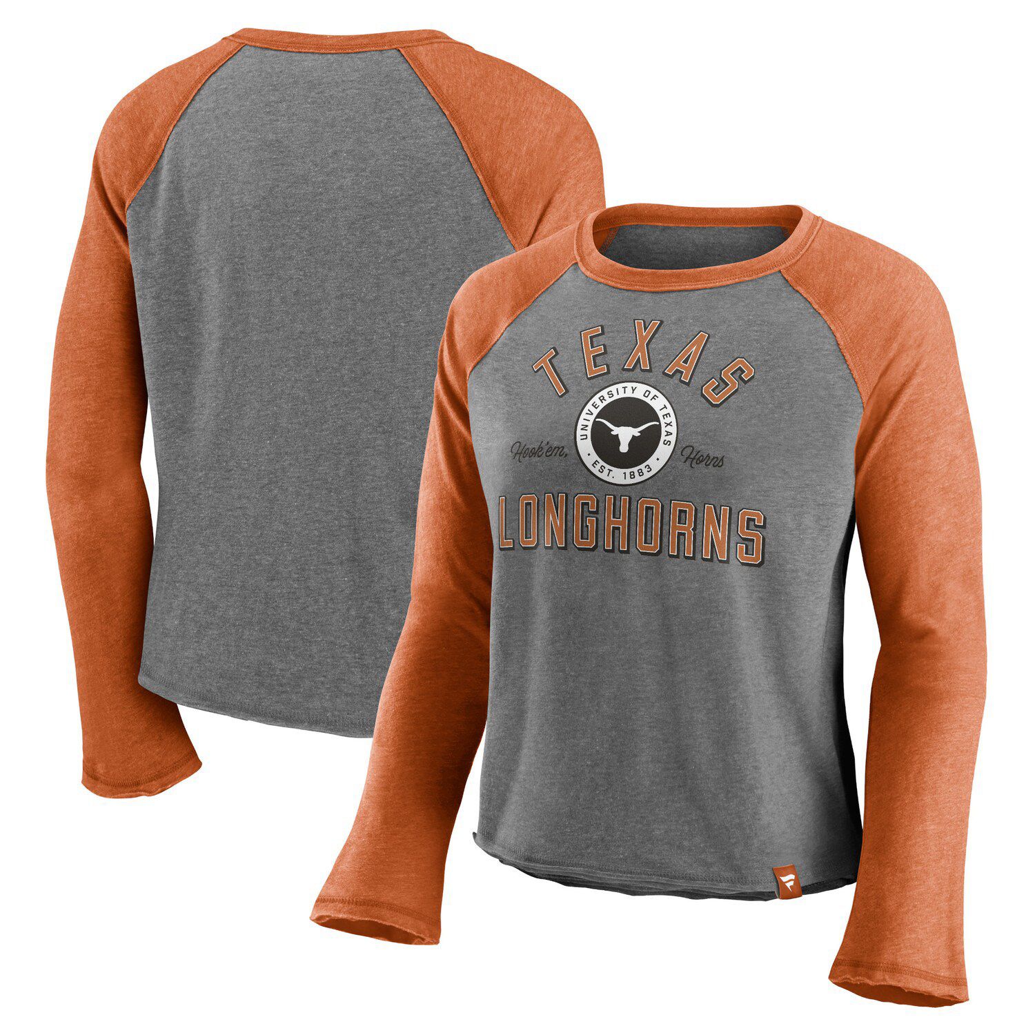 Women's League Collegiate Wear Ash Texas Longhorns 1636 Cropped