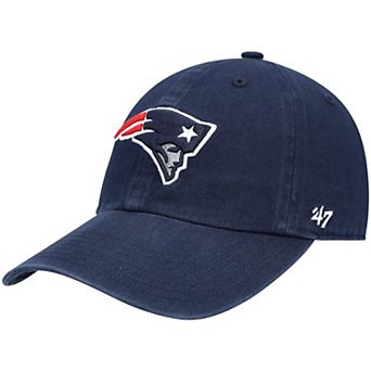 Youth '47 Navy New England Patriots Logo Clean Up Adjustable Hat
