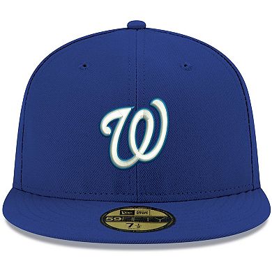 Men's New Era Royal Washington Nationals White Logo 59FIFTY Fitted Hat
