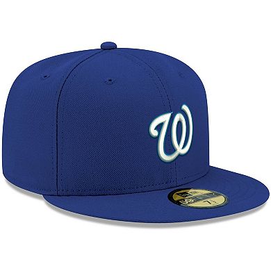 Men's New Era Royal Washington Nationals White Logo 59FIFTY Fitted Hat