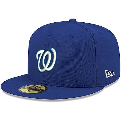 Men's New Era Royal Washington Nationals White Logo 59FIFTY Fitted Hat