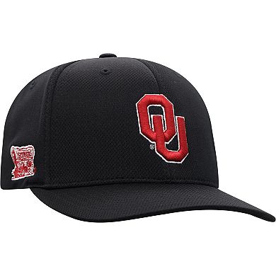 Men's Top of the World Black Oklahoma Sooners Reflex Logo Flex Hat