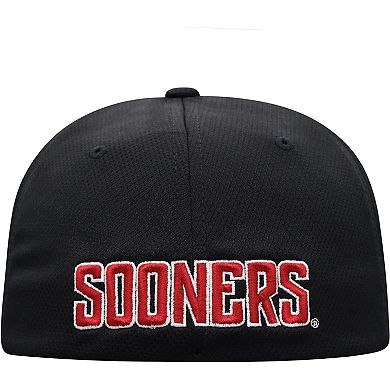 Men's Top of the World Black Oklahoma Sooners Reflex Logo Flex Hat