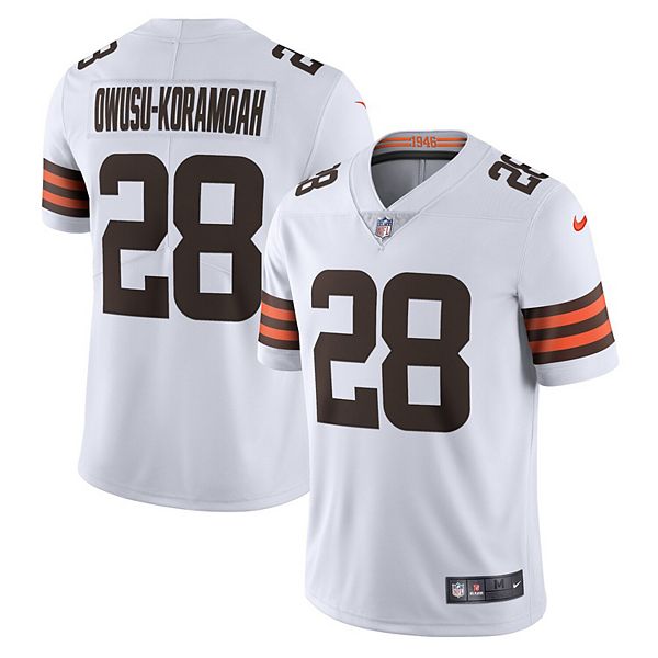 Lids Jeremiah Owusu-Koramoah Cleveland Browns Fanatics Authentic  Practice-Used #28 White Jersey from the 2021 NFL Season