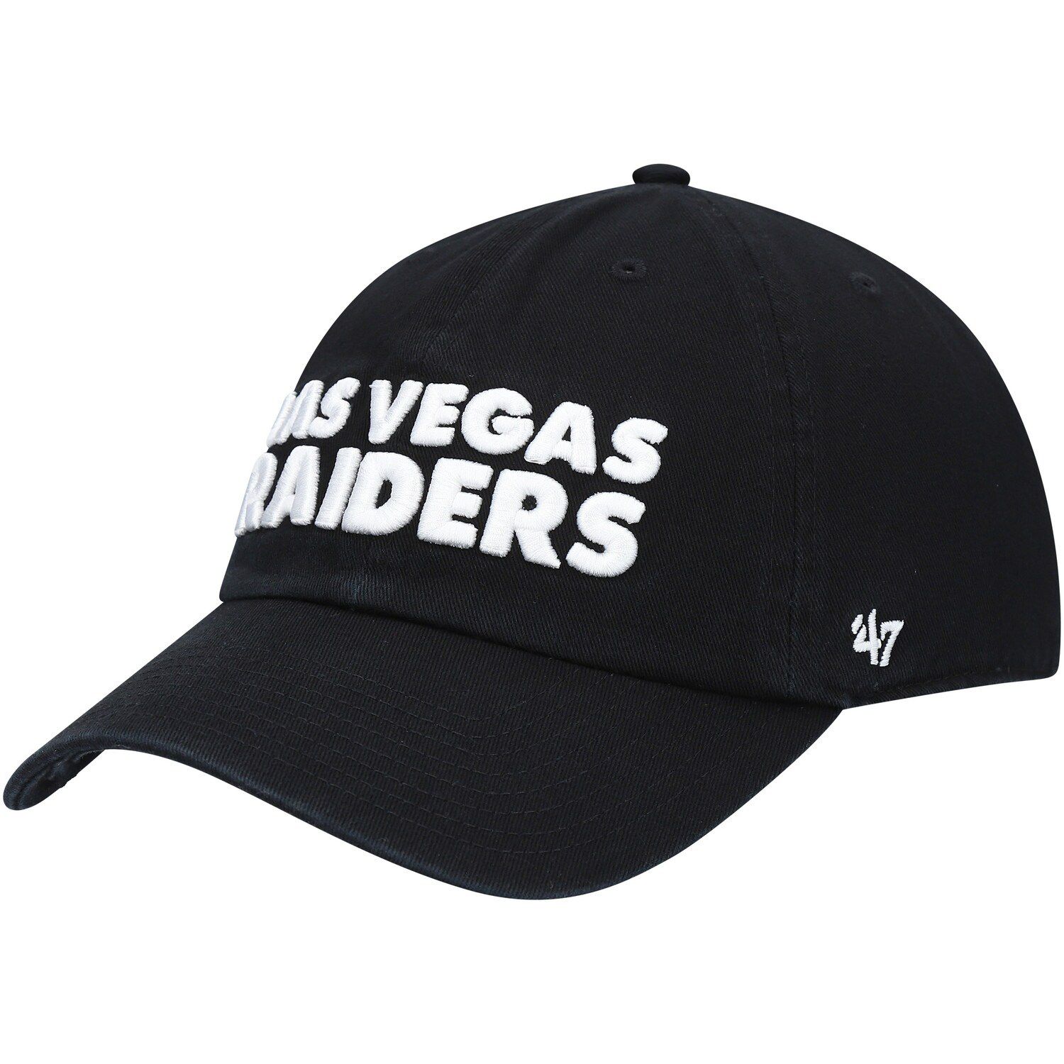 Men's New Era Black Las Vegas Raiders Omaha Script Low Profile 59FIFTY Fitted Hat