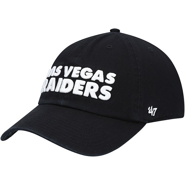 Las Vegas Raiders '47 Clean Up Script Adjustable Hat - Black