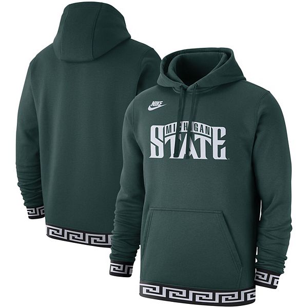 Men's Nike Green Michigan State Spartans Retro Pullover Hoodie