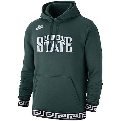 Men's Nike Green Michigan State Spartans Retro Pullover Hoodie