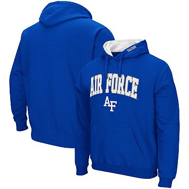 Men's Colosseum Royal Air Force Falcons Arch & Logo 3.0 Pullover Hoodie