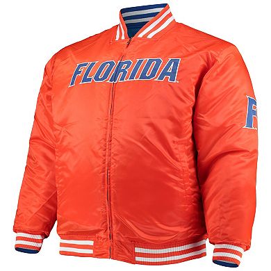 Men's Royal/Orange Florida Gators Big & Tall Reversible Satin Full-Zip Jacket