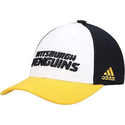 Men s adidas White Pittsburgh Penguins Locker Room Adjustable Hat