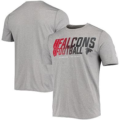 Men's New Era Heathered Gray Atlanta Falcons Combine Authentic Game On T-Shirt