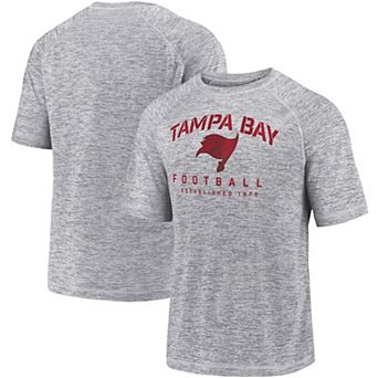 Men's Fanatics Branded Gray Tampa Bay Buccaneers Shade Battle Ready Raglan Space-Dye T-Shirt