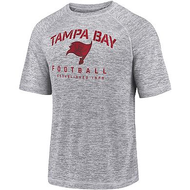 Men's Fanatics Gray Tampa Bay Buccaneers Shade Battle Ready Raglan Space-Dye T-Shirt