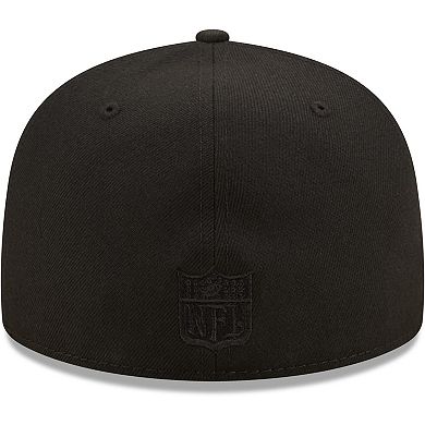 Men's New Era Buffalo Bills Black on Black Alternate Logo 59FIFTY ...