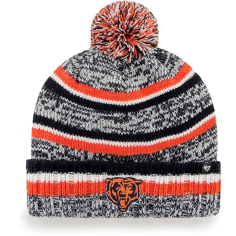 Youth 47 Navy Chicago Bears Boondock Cuffed Knit Hat with Pom, BRS Blue