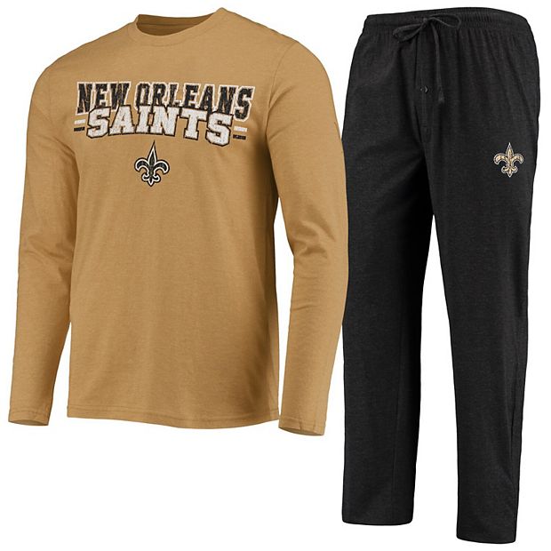 New Orleans Saints Neutral Colour Logo Long Sleeve T-Shirt - Mens