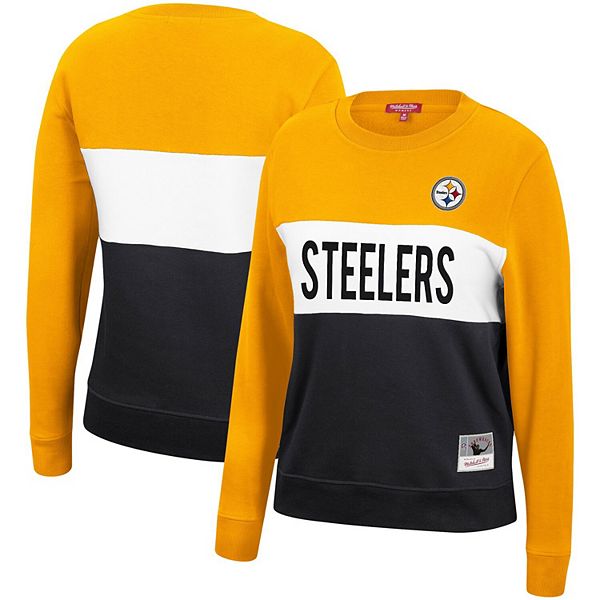 Pittsburgh Steelers Mitchell & Ness Start Of Season Fleece Crew Neck  Sweatshirt