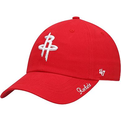 Women's '47 Red Houston Rockets Miata Clean Up Logo Adjustable Hat