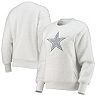 Women's Touch White Dallas Cowboys Milestone Tracker Pullover Sweatshirt