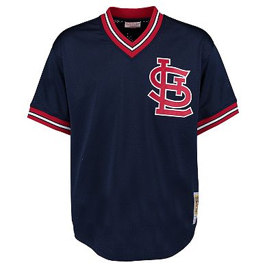 Men's Mitchell & Ness Ozzie Smith Navy St. Louis Cardinals 1994 Authentic Cooperstown Collection Mesh Batting Practice Jersey