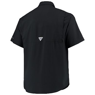 Men's Columbia Black Ohio State Buckeyes Big & Tall Tamiami Omni-Shade Button-Down Shirt