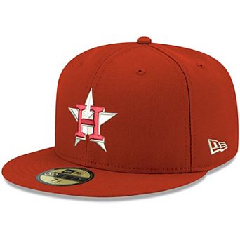 Men's New Era Red Houston Astros Logo White 59FIFTY Fitted Hat