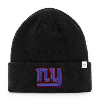 Men's '47 Black New York Giants Secondary Basic Cuffed Knit Hat