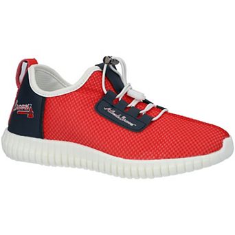 Youth Red/Navy Atlanta Braves Glow Pros Low-Top Light-Up Shoes