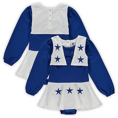 Girls Toddler Navy/White Dallas Cowboys Cheer Set