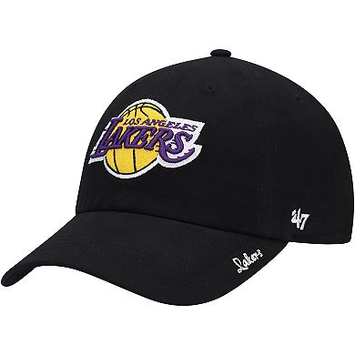 Women's '47 Black Los Angeles Lakers Miata Clean Up Logo Adjustable Hat