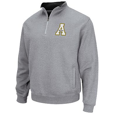 Men's Colosseum Heathered Gray Appalachian State Mountaineers Tortugas Team Logo Quarter-Zip Jacket